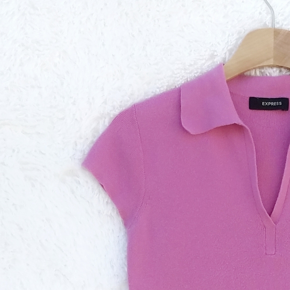 Express Women’s Size M Short Sleeve Knit Top - Picture 5 of 11